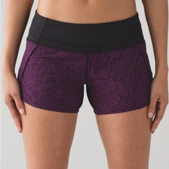 Lululemon Run Times Short (4") Circuit Aurora Black / Black